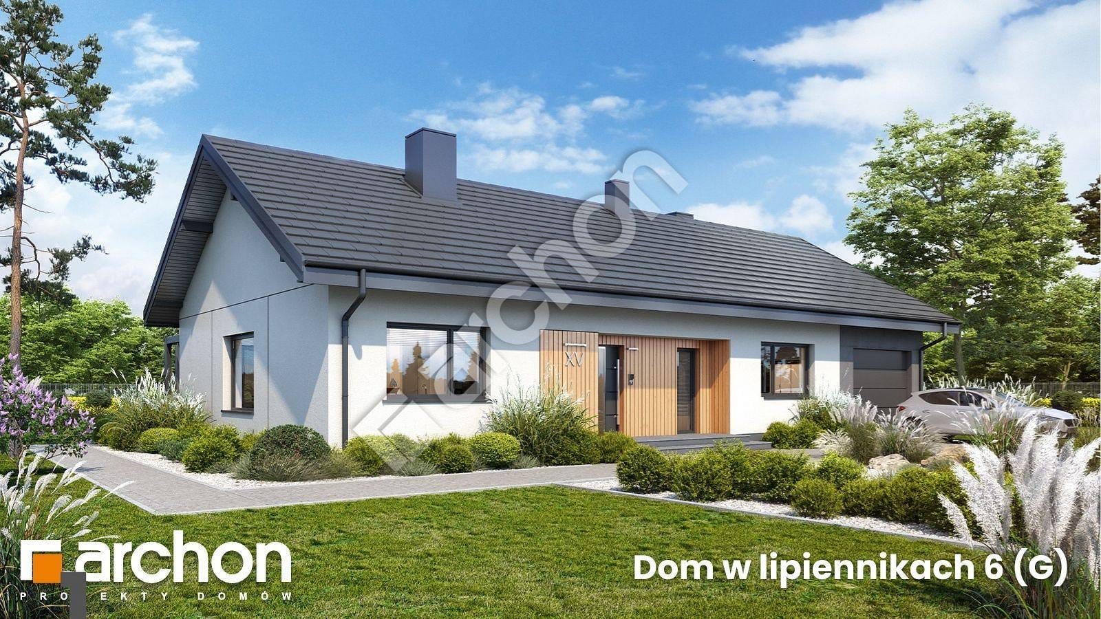 Dom w lipiennikach 6 (G) – parterowy projekt domu z garażem i funkcjonalnym układem dla rodziny